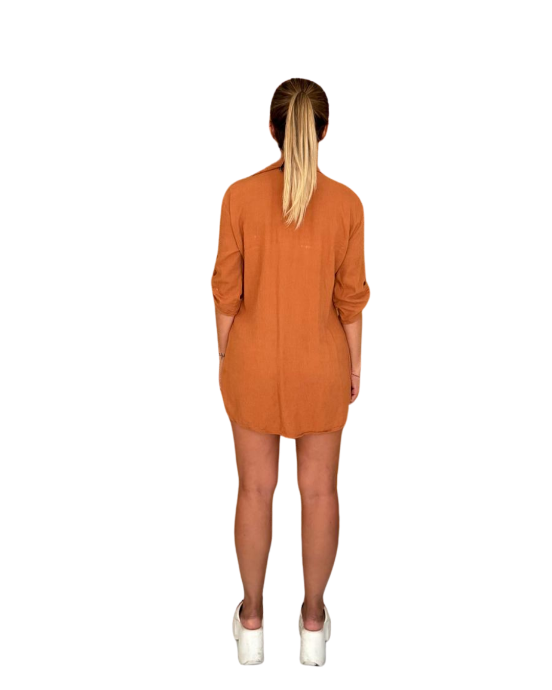 Camicia in Lino Marrone