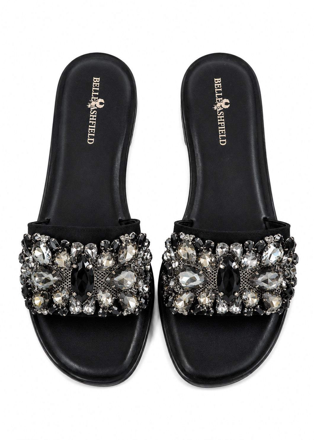 Sandalo Strass Nero