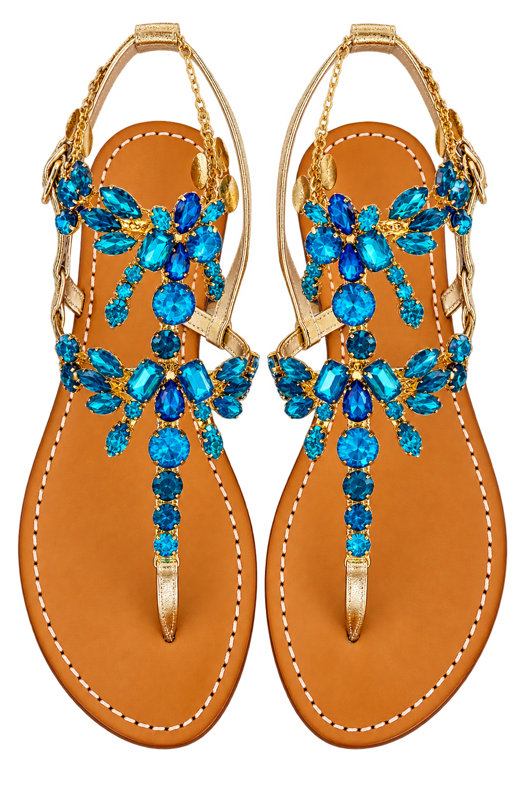 Sandalo Strass Azzurro