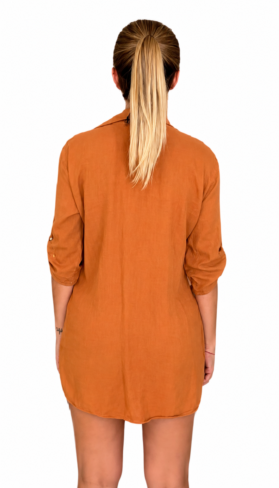 Camicia in Lino Marrone