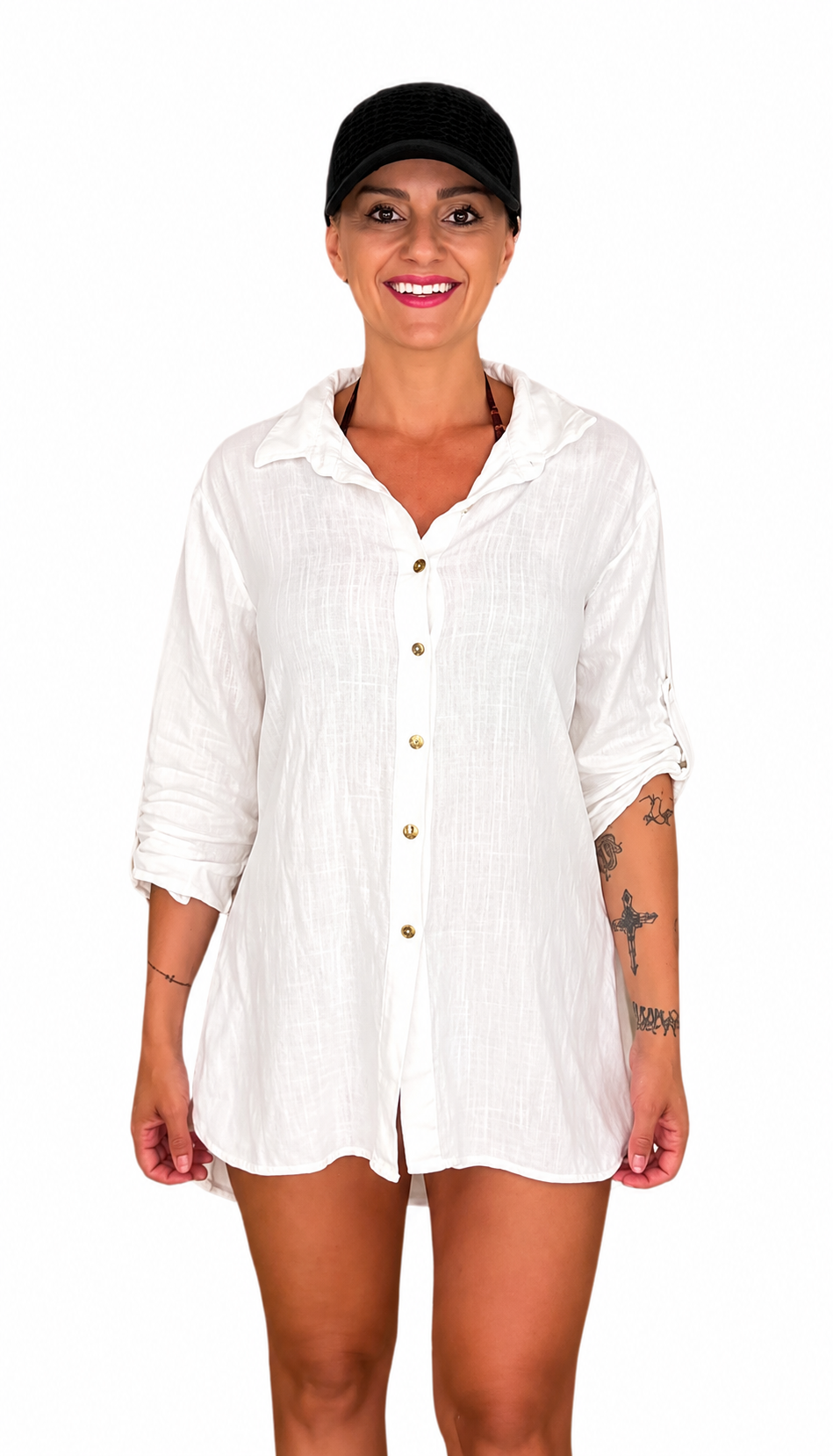 Camicia in Lino Bianco