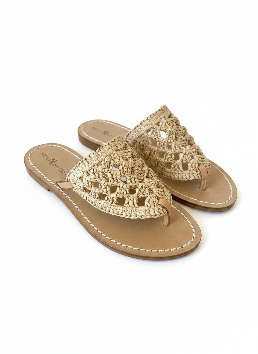 Ciabatta Raffia Grano Flipper