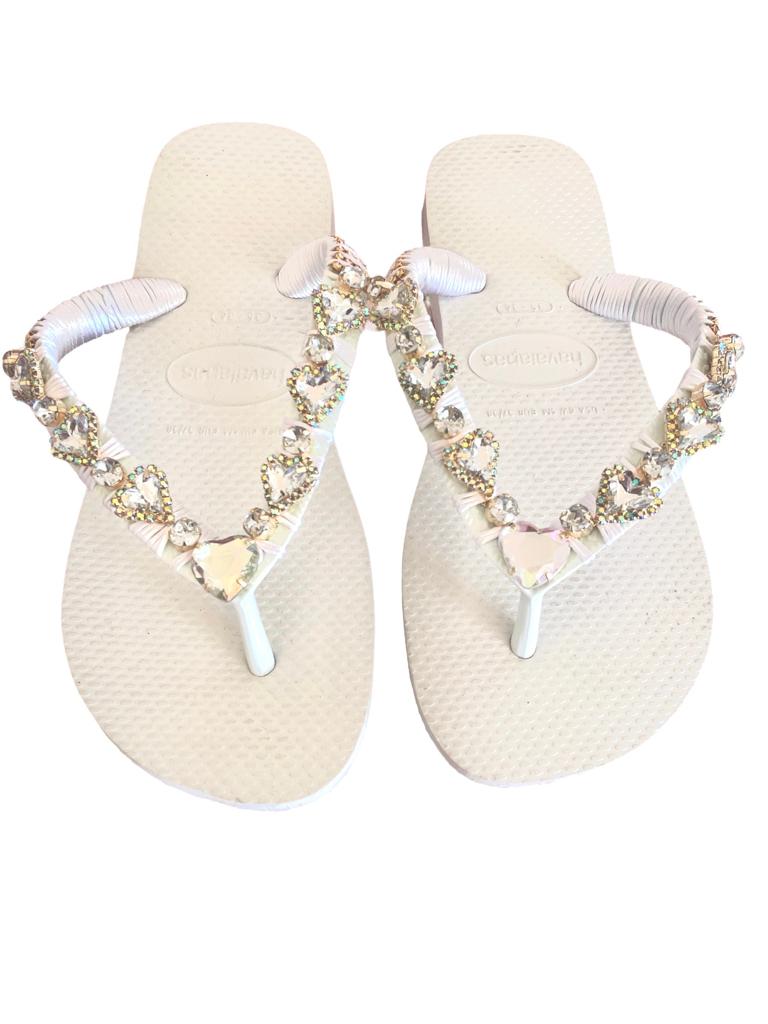 Infradito Havaianas bianco con pietre brillante